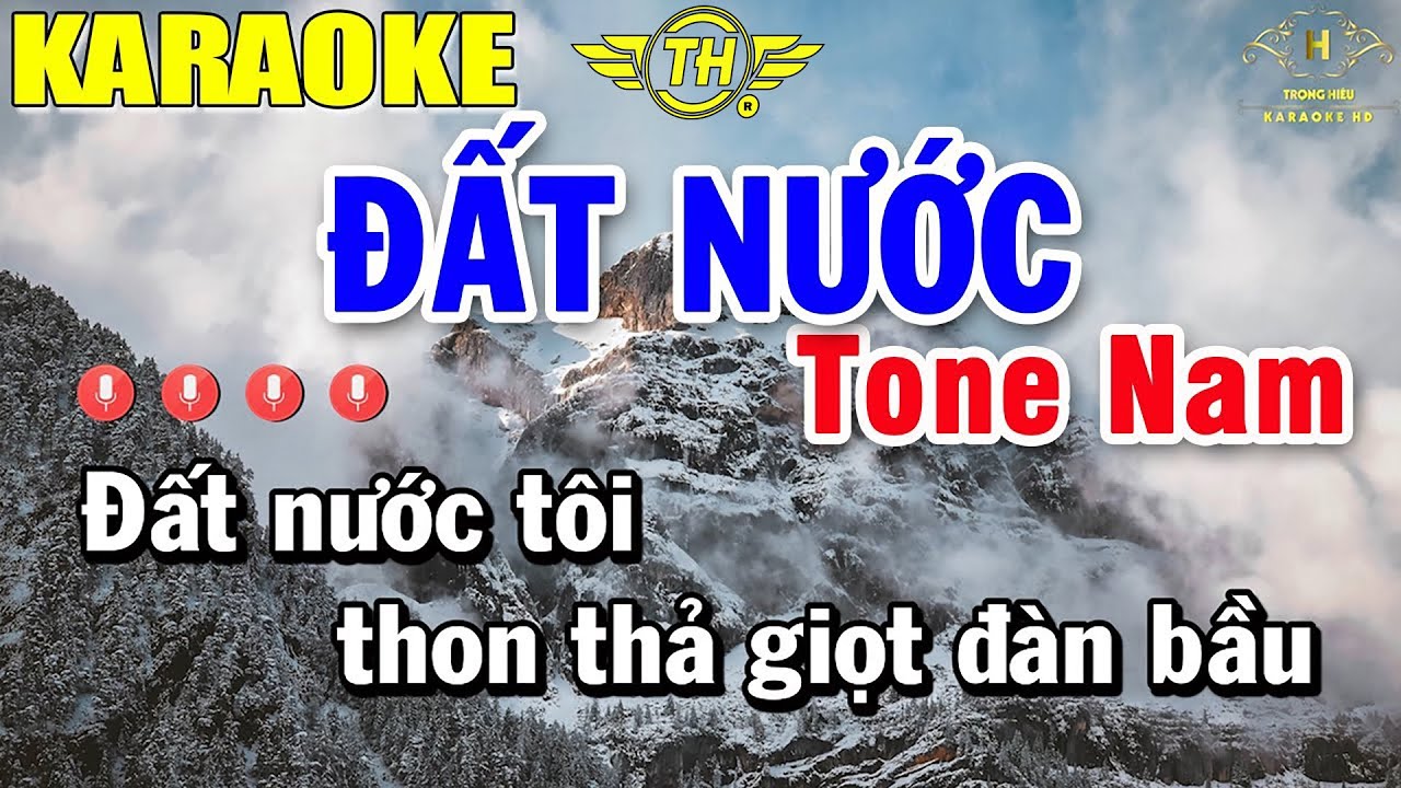 Đất Nước Karaoke Tone Nam Nhạc Sống 2023 | Trọng Hiếu