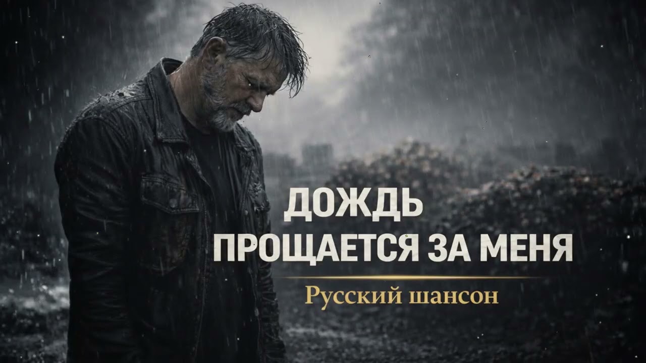 🌧️⚰️ Русский шансон для души – дождь прощается за меня на кладбище