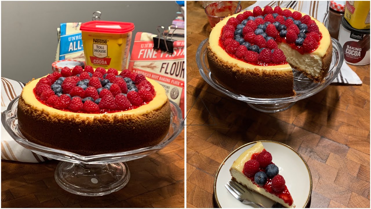 ‏New York Style Cheesecake | الذ وافضل تشيز كيك التوت على طريقة نيويورك