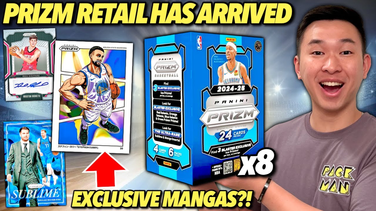 MANGAS IN PRIZM RETAIL (EXCLUSIVE)?! 😱🔥 2024-25 Panini Prizm Basketball Value Blaster Box Review x8