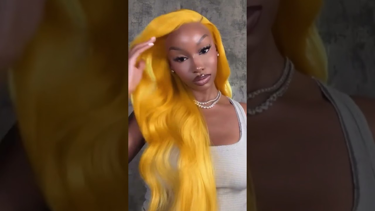 Bright Yellow Wig.🤩 