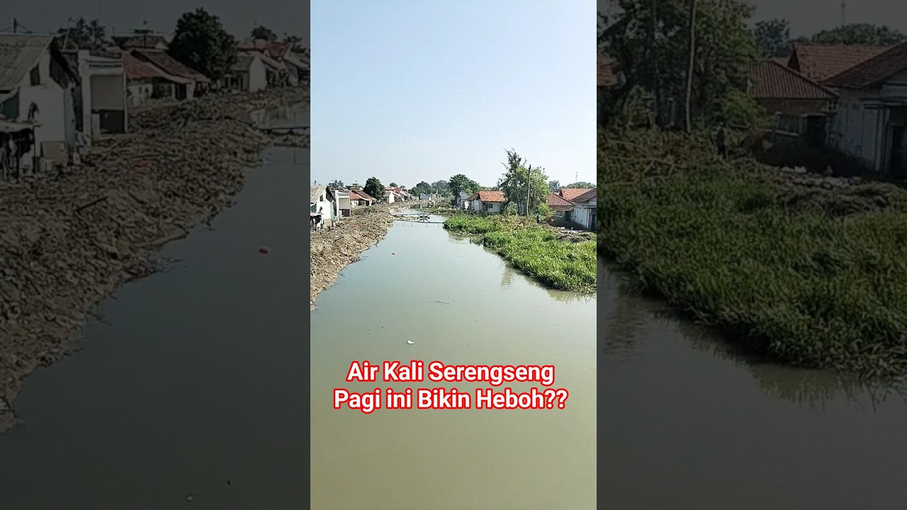 Ngeri‼️Air Kali Serengseng Pagi Ini Bikin Kaget Warganet #shorts
