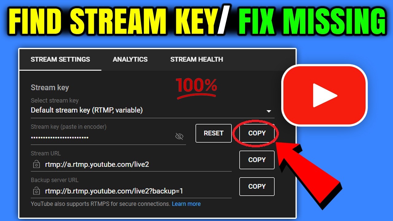 How To Find Your YouTube Stream Key | Fix Missing Key