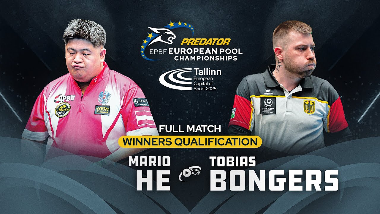 HE vs BONGERS ▸ 8-BALL ▸ 2025 PREDATOR EUROPEAN Pool Championships