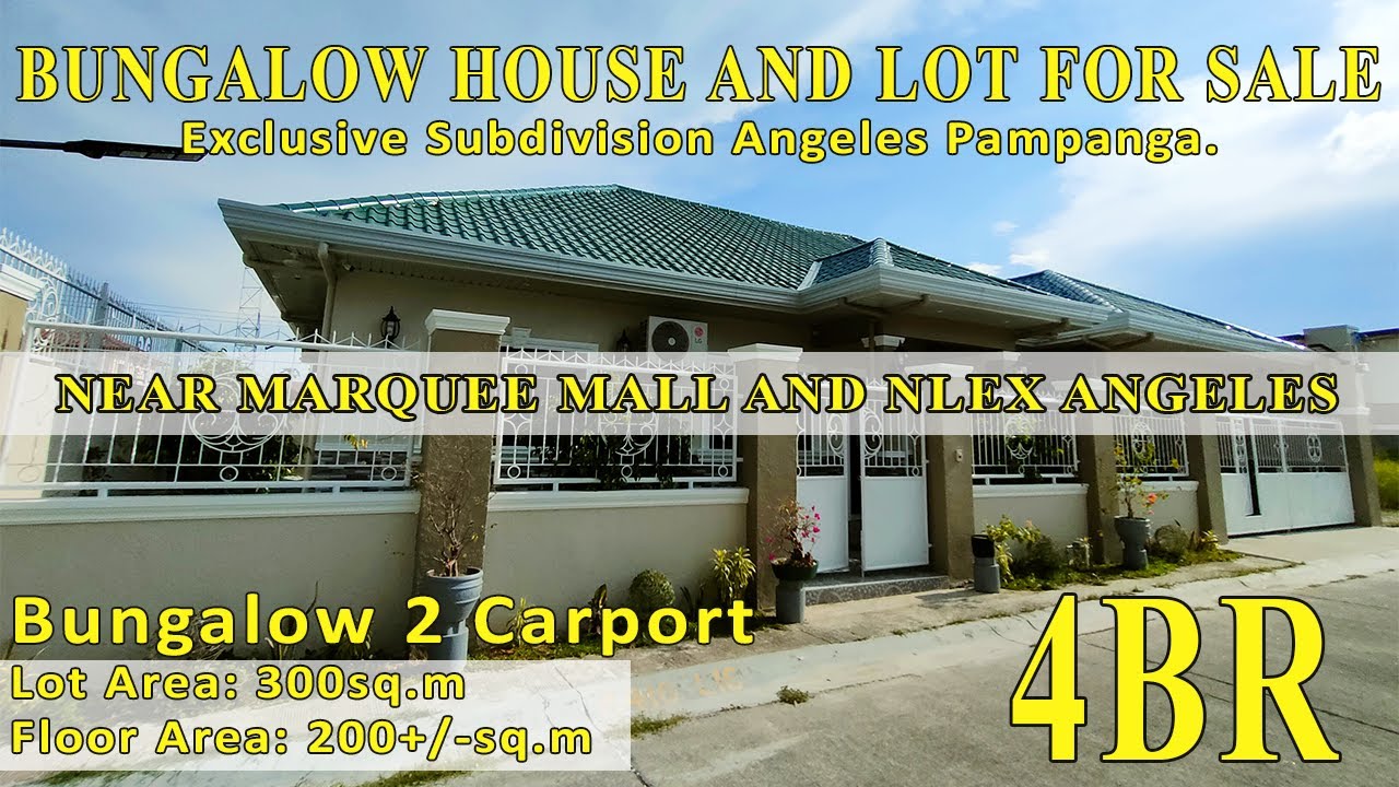 FURNISHED Bungalow House and Lot for Sale Angeles Pampanga Near Marquee Mall and NLEX Angeles - P17M