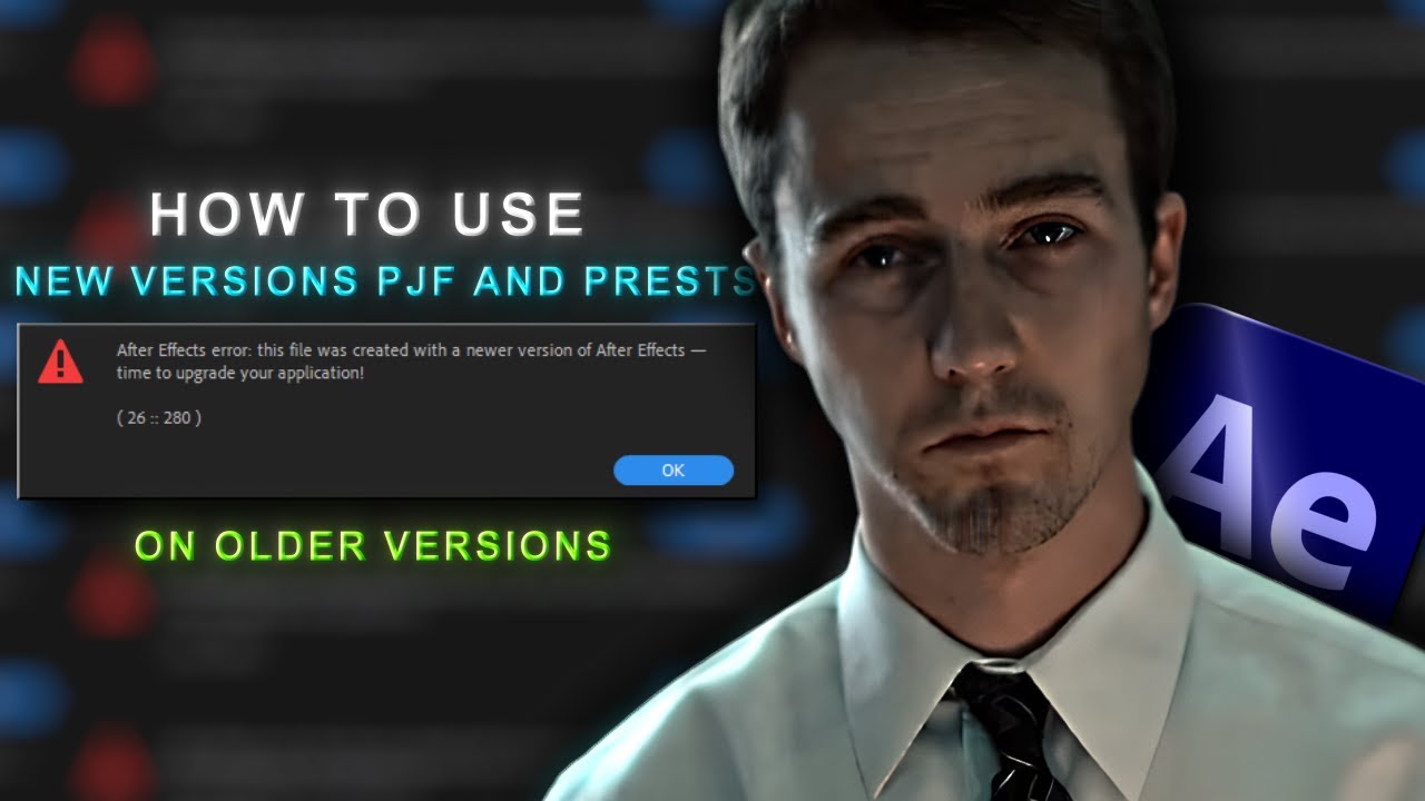 How to use New versions project files and presets in older after effects versions | Tutorial