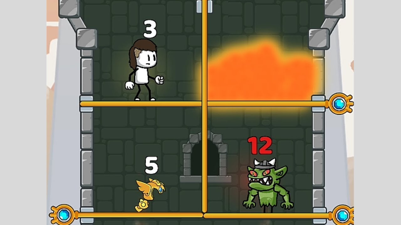 Stickman Legendary Knight / Level Up Pull the Pin Android and IOS Game