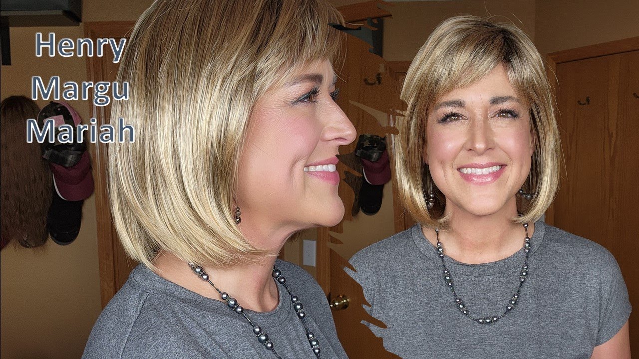 Henry Margu Mariah in the color 2418GR | LOW density synthetic wig bob with bangs!!