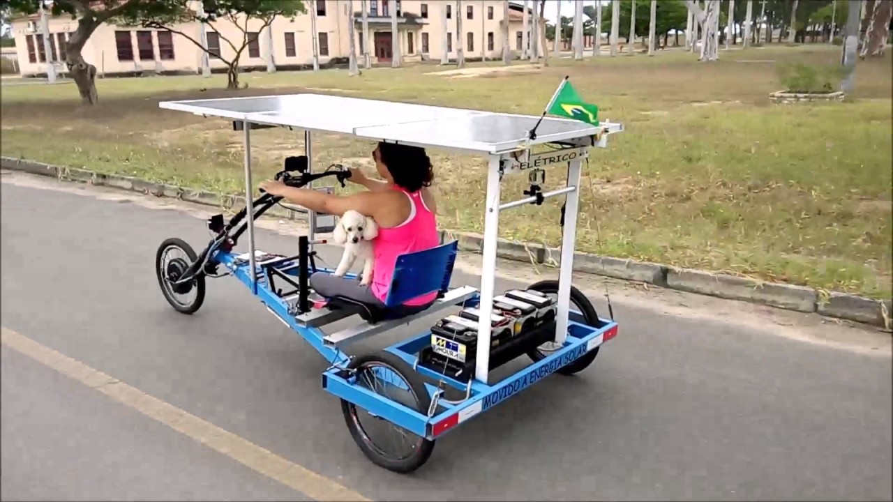 TRICICLO MOVIDO 100% À ENERGIA SOLAR - 2017 VIDEO 4
