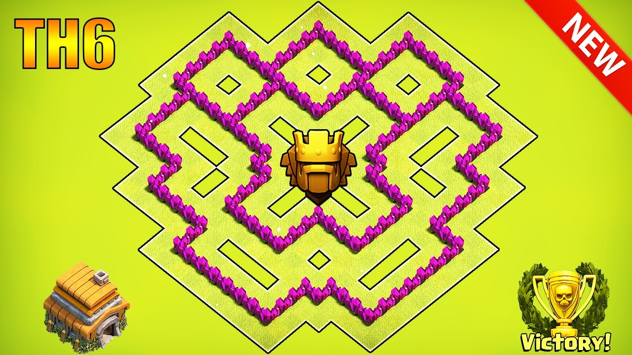 Diseño de Ayuntamiento 6 (Subida de Copas) Clash of Clans 2023