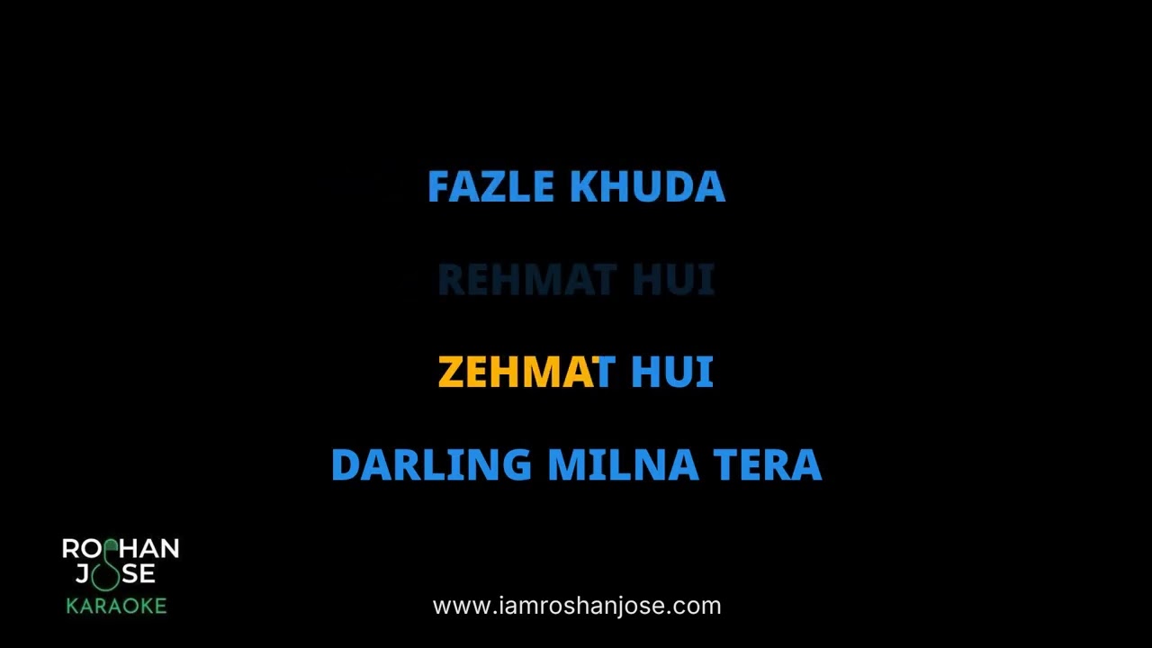 Darling - 7 Khoon Maaf - Karaoke With Scrolling Lyrics - Roshan Jose Karaoke