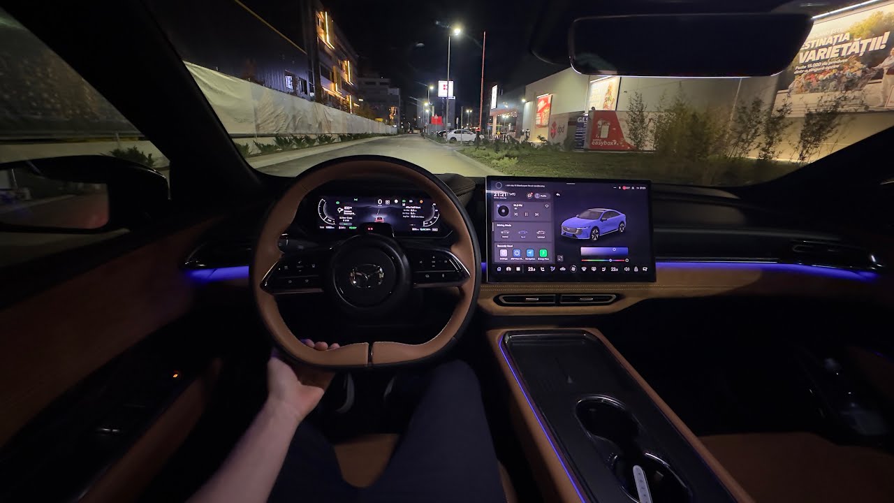 Driving Mazda 6e at Night - No Comment!