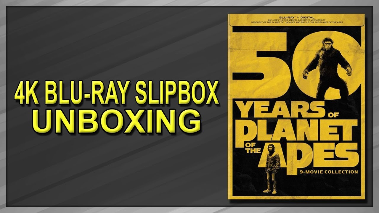 50 Years of Planet of the Apes: 9-Movie Collection 4K+2D Blu-ray Slipbox Unboxing