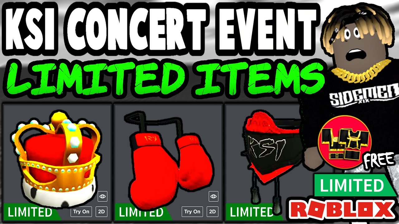 KSI EVENT LIMITED ACCESSORIES! MORE FREE ITEMS COMING SOON! (ROBLOX KSI EVENT)