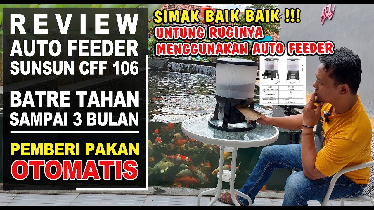 REVIEW AUTO FEEDER KOI‼️Pemberi Pakan Otomatis‼️