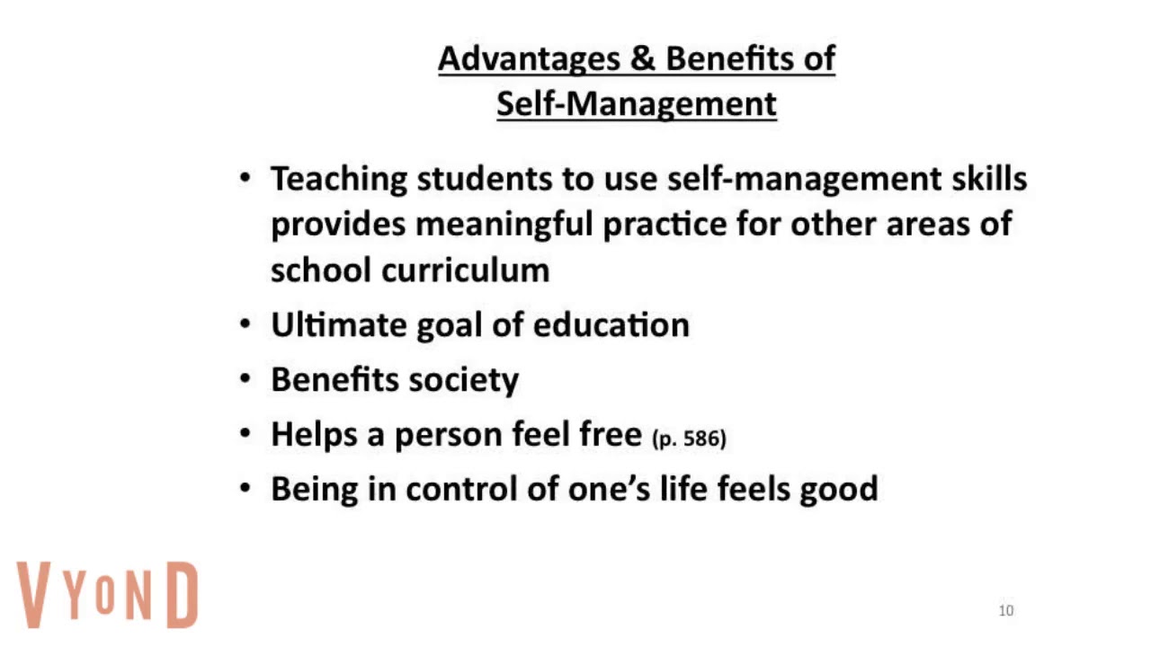 Ch.  27 Self-Management