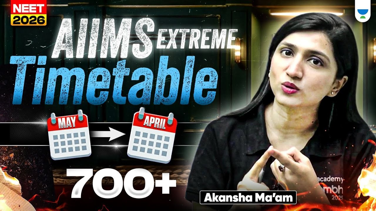700+ in NEET 2026? Follow THIS AIIMS-Level Timetable! 📅🔥| Akansha mam #neet2026 #akanshakarnwal
