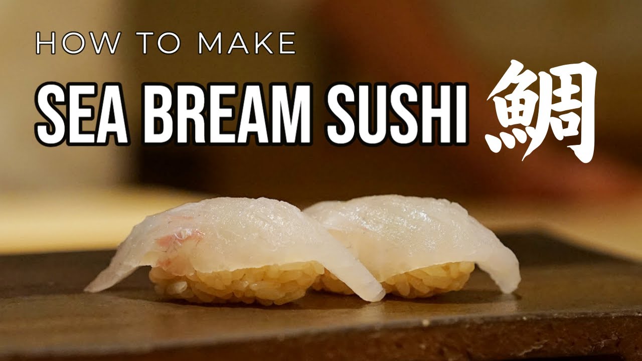 【寿司職人の業】真鯛 捌き～握り How To Make Sea Bream Sushi(Japanese Sushi Master)