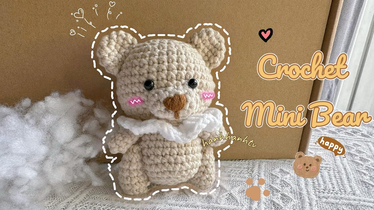 Crochet Mini Bear Keychain 🐻| Bear Amigurumi|Móc gấu mini làm móc khóa siêu yêu