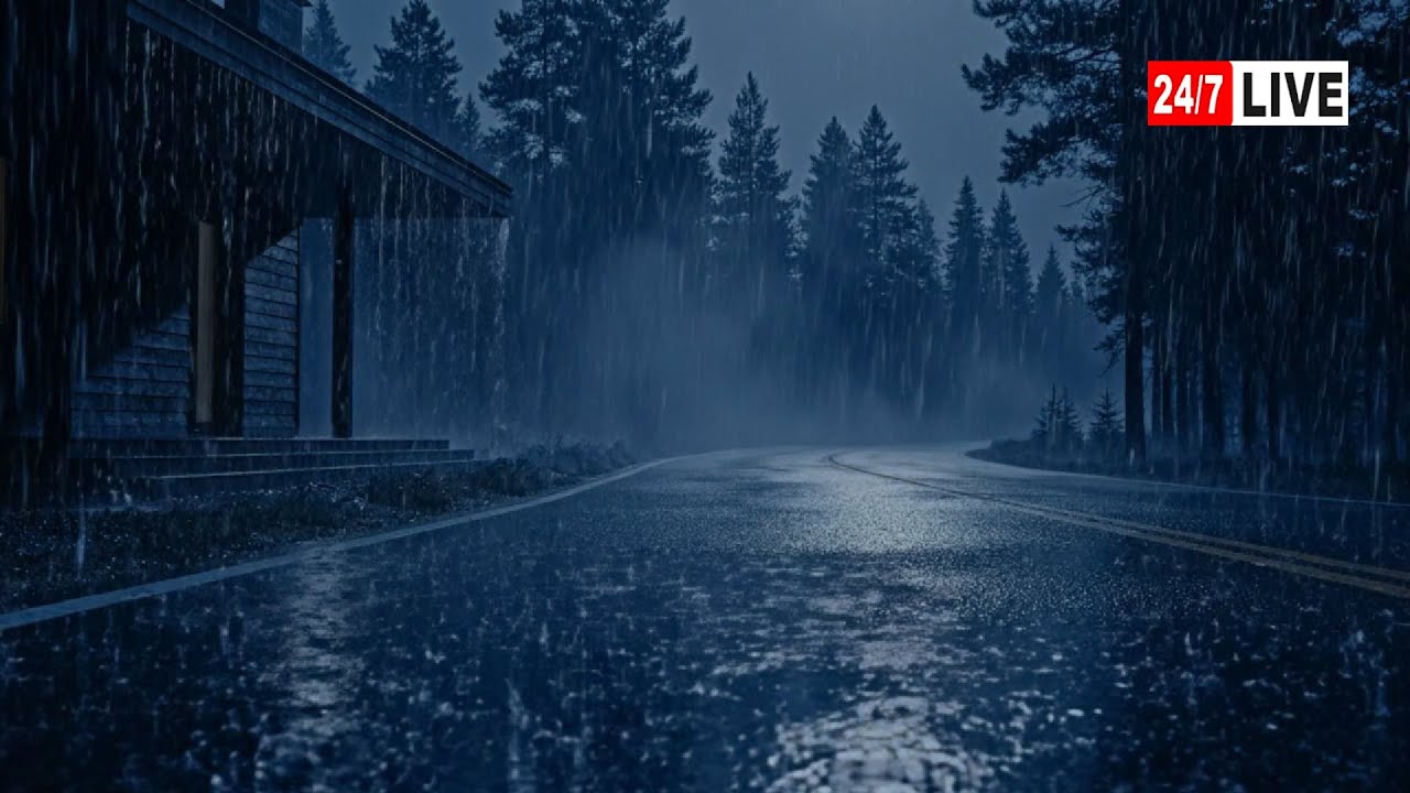 Barrulho de Chuva para Dormir Profundamente - Sons de Chuva no Telhado e Trovão #50 ASMR Relax