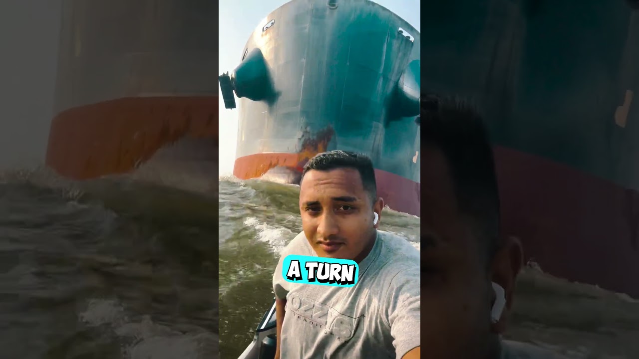 He Was Riding His Boat In Front of a Container Ship 😳 