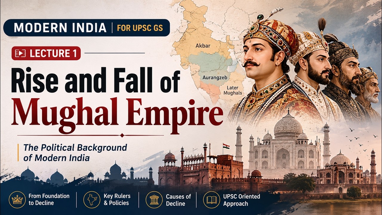 MODERN INDIA FOR GS| LEC - 1|RISE AND DECLINE OF THE MUGHAL POWER| UPSC CSE| UPSC CHRONICLES