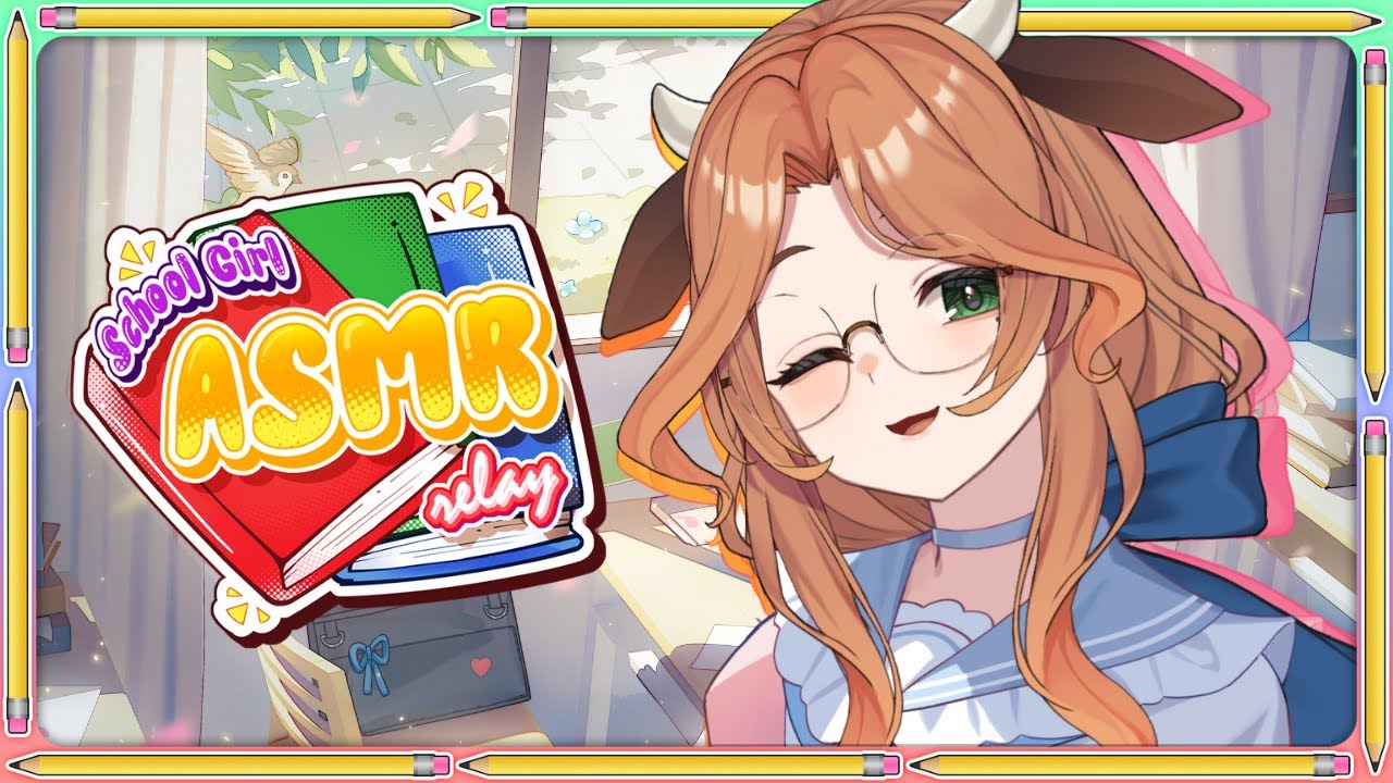 【School Girl ASMR Relay】 Snacks, Doodling and a strange cow that won't shut up 【 Alicja 】