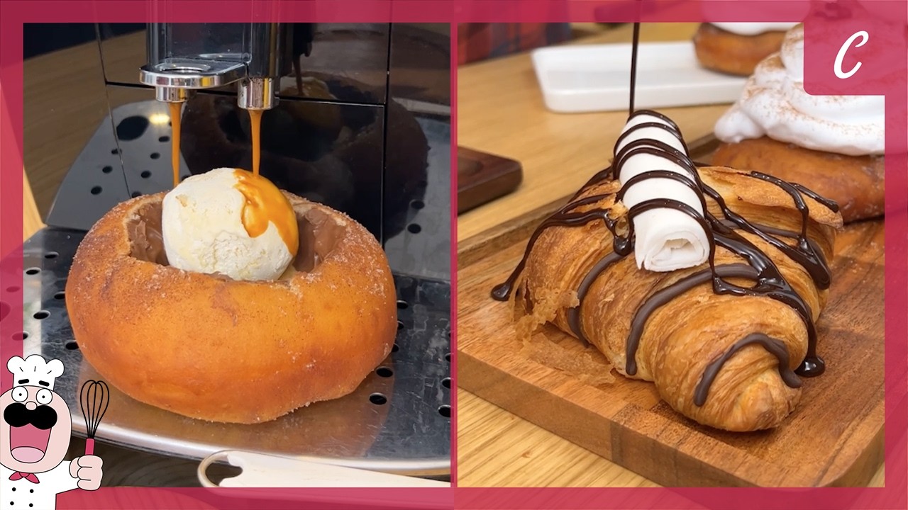 Donut Latte & Bourbon Ice Cream! A beautiful & boozy dessert 🍩🍨