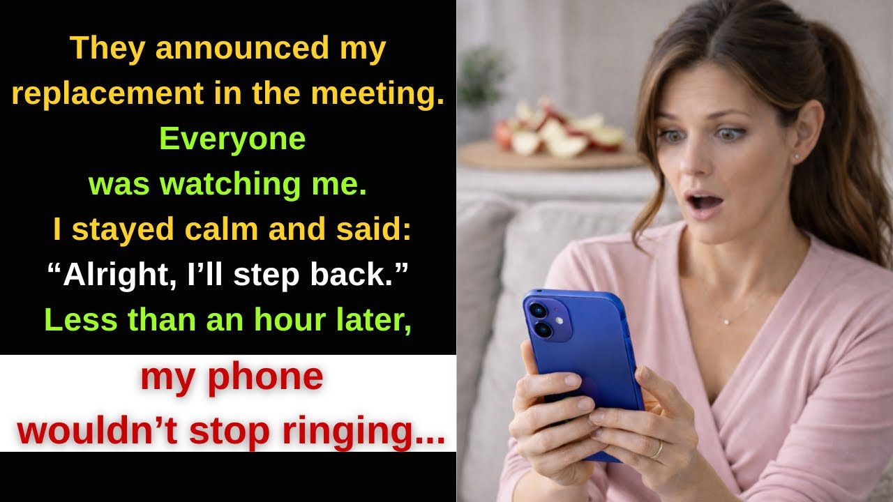 My Boss Replaced Me, I stayed calm and said: “Alright, I’ll step back.” Less than an hour later...