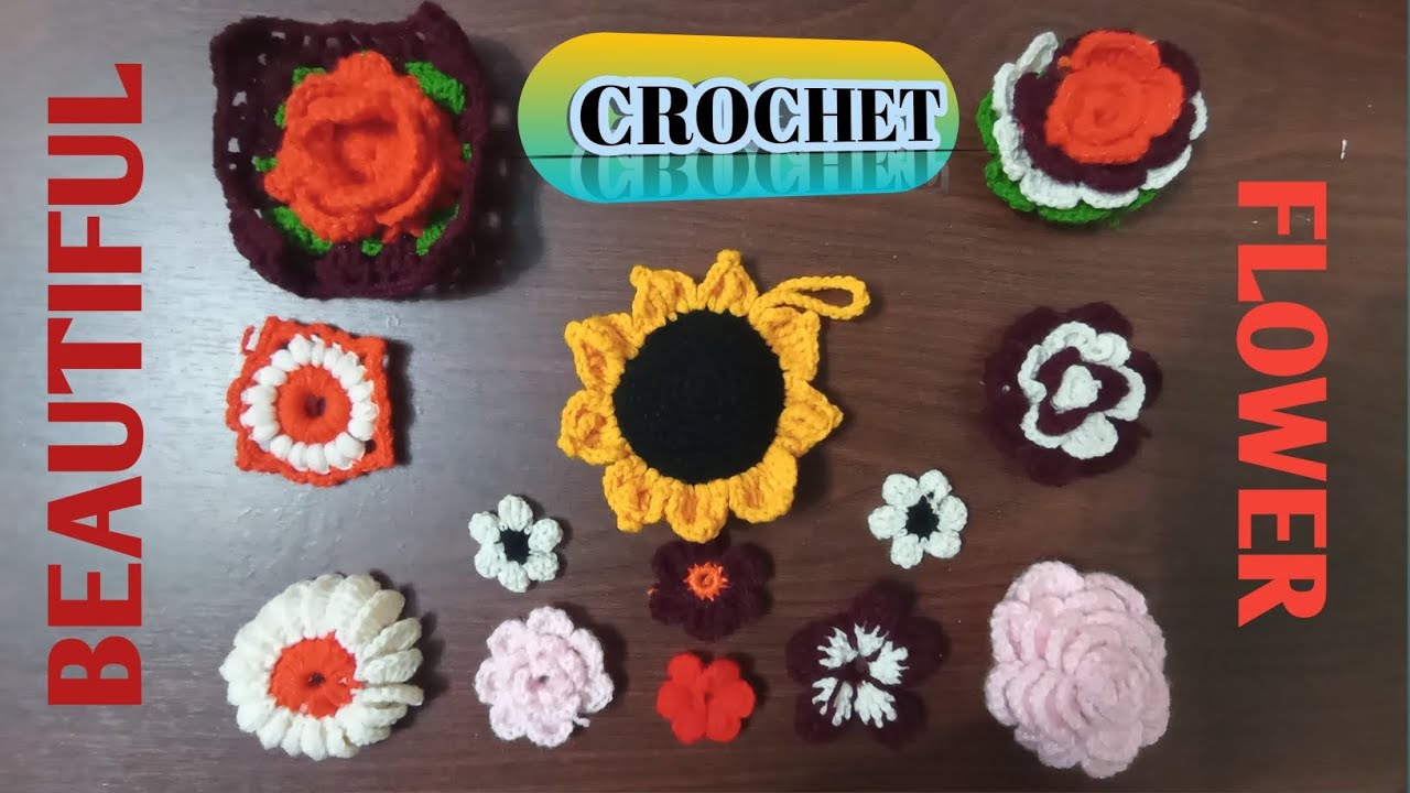 Beautiful crochet flower🌺#crochet #knittig #viral #howtocrochet #crochetforbeginners #crochetlove 