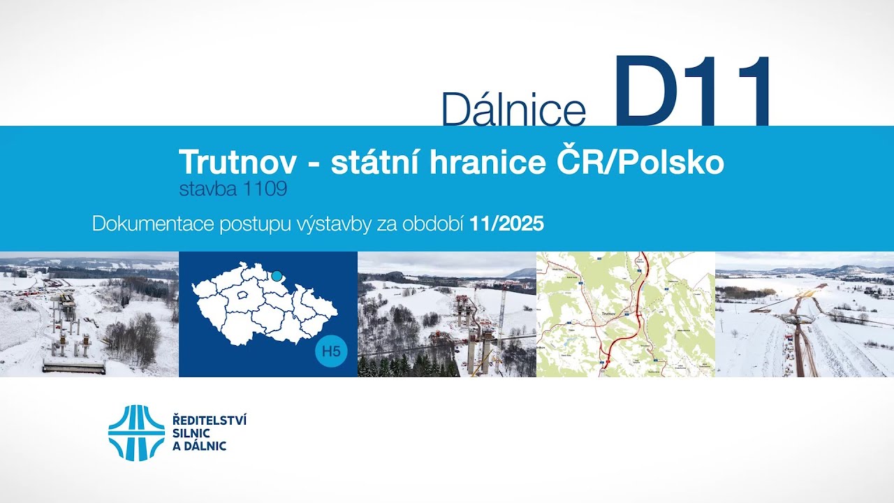 D11 1109 Trutnov – státní hranice ČR/Polsko (dokumentace stavby 11/2025)