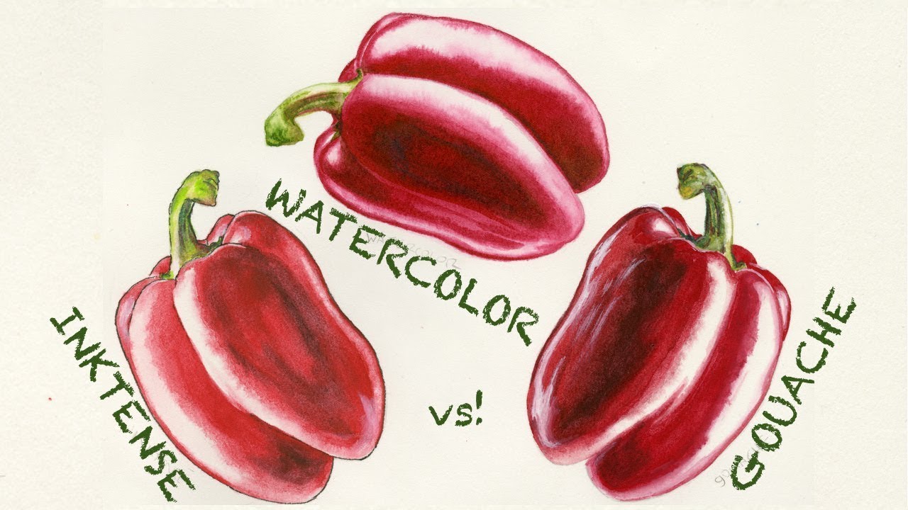 Gouache vs Watercolor vs Inktense (Comparisons + Demo)!!