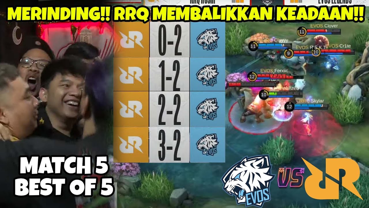 MERINDING SUMPAH!! DARI 2-0 BALIKIN KE 3-2 DEJAVUUU COYYY!!! MATCH PANAS PAPAN ATAS!! EVOS VS RRQ
