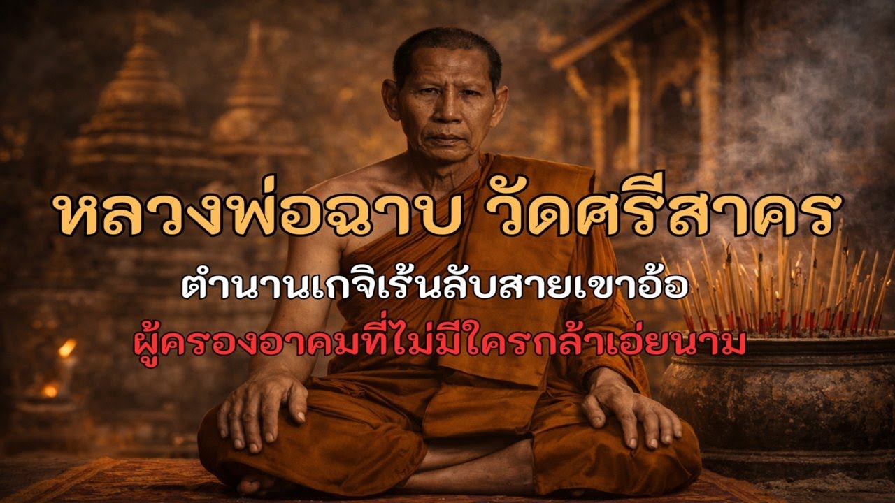 หลวงพ่อฉาบ วัดศรีสาคร | ตำนานเกจิเร้นลับสายเขาอ้อ ผู้ครองอาคมที่ไม่มีใครกล้าเอ่ยนาม
