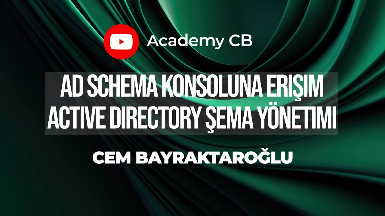 AD Schema Konsoluna Erişim: Active Directory Şema Yönetimi