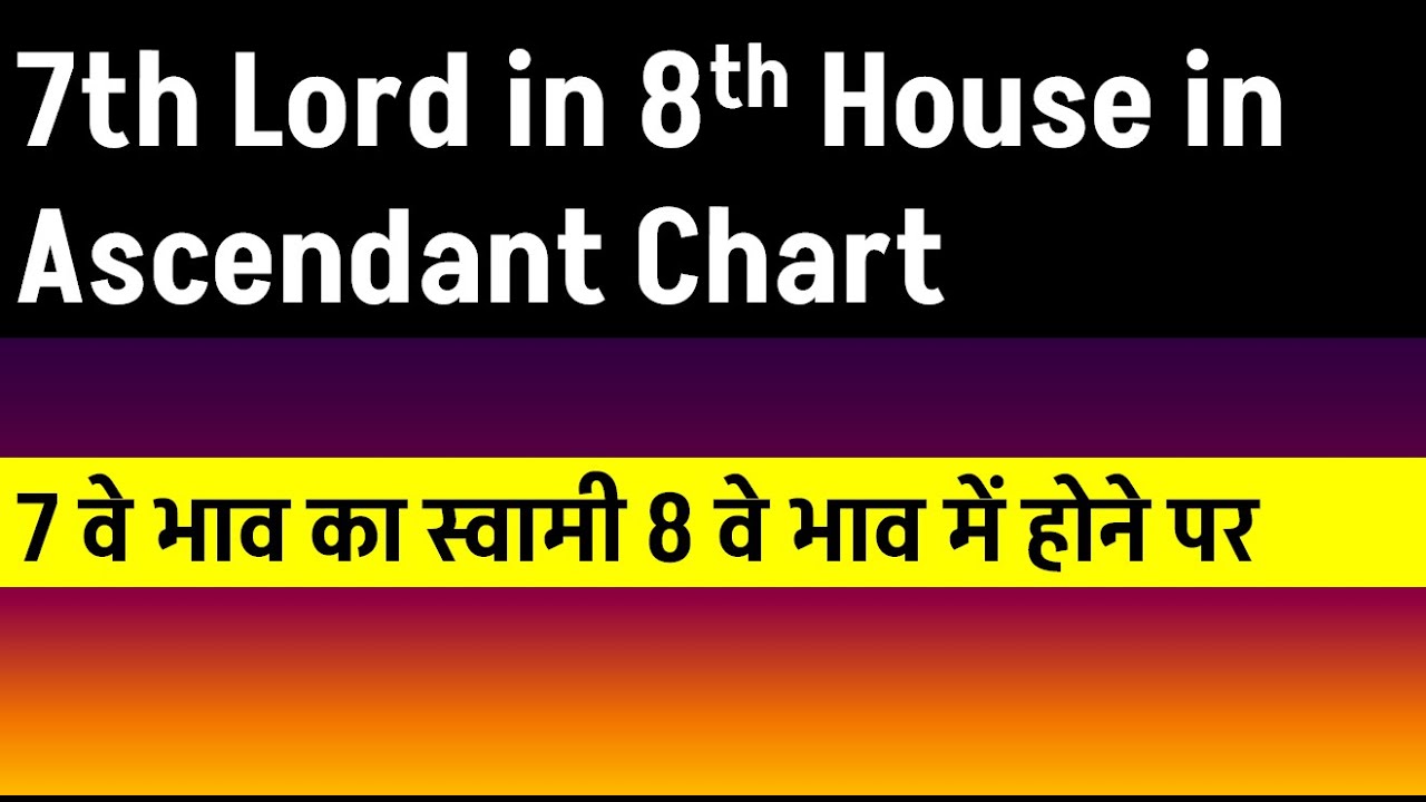 7th Lord in 8th House in Ascendant Chart (When the Lord of the 7th House is in the 8th House)