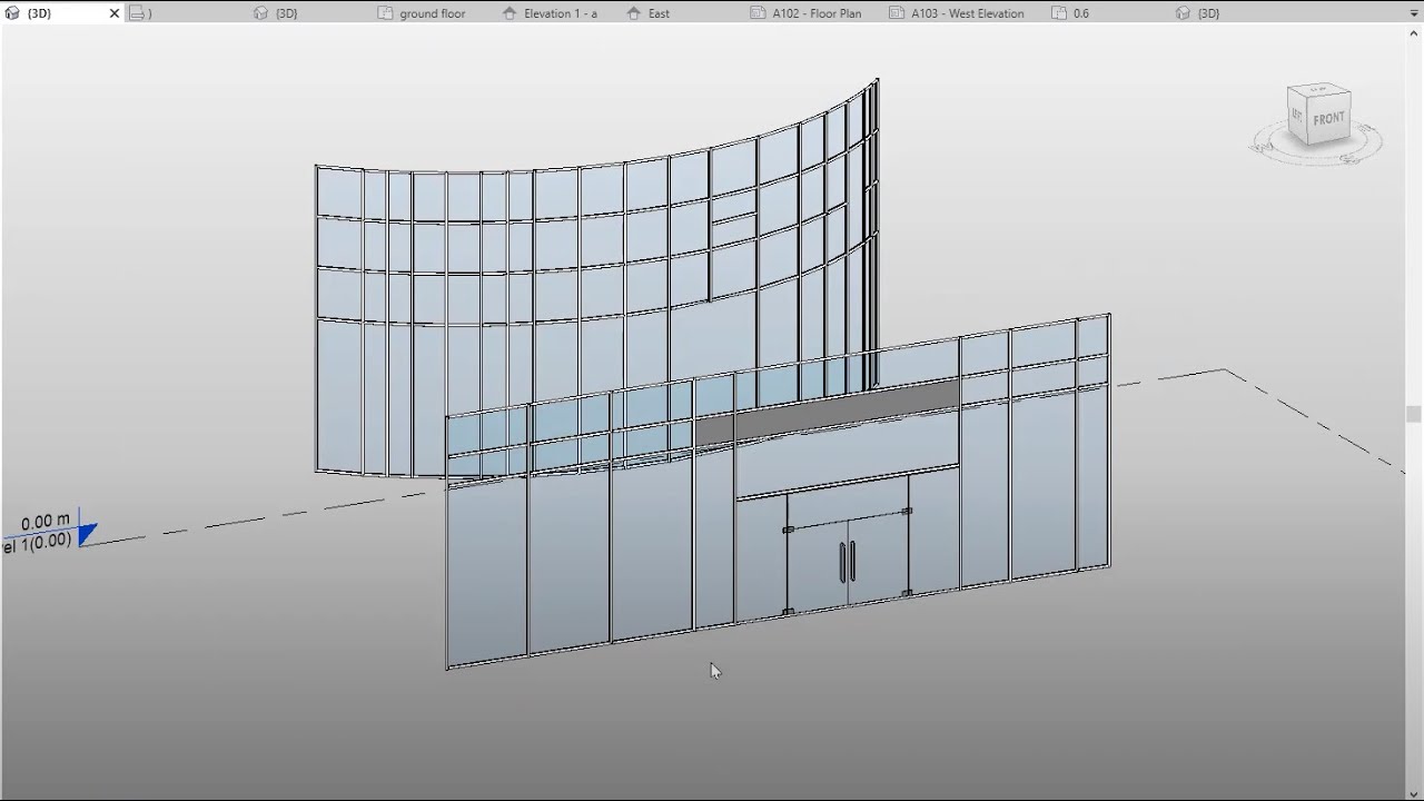 (Curtain wall Revit tutorial) اساسيات الجدران الزجاجية في الريفت