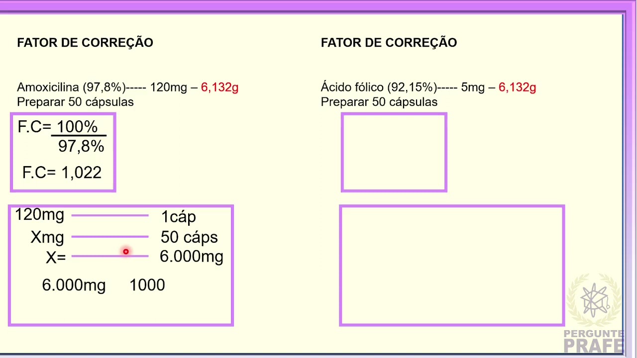 cálculos farmacotécnicos