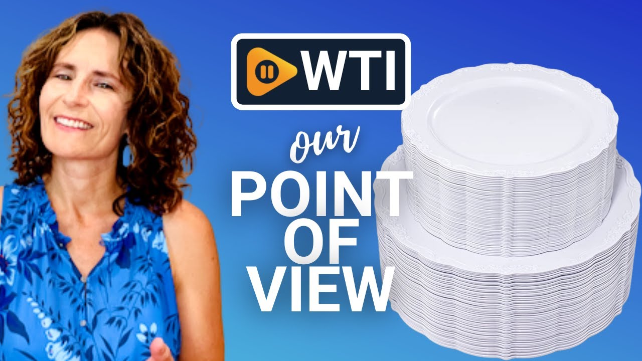 U-QE 100 Pieces White Plastic Plates | Our Point Of View