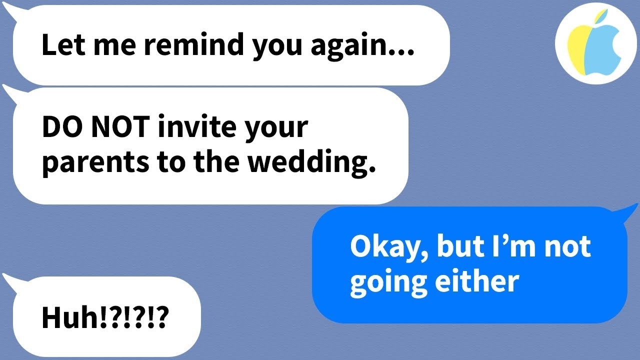【Apple】Right after my fiance met my parents, he told me not to invite them to the wedding...