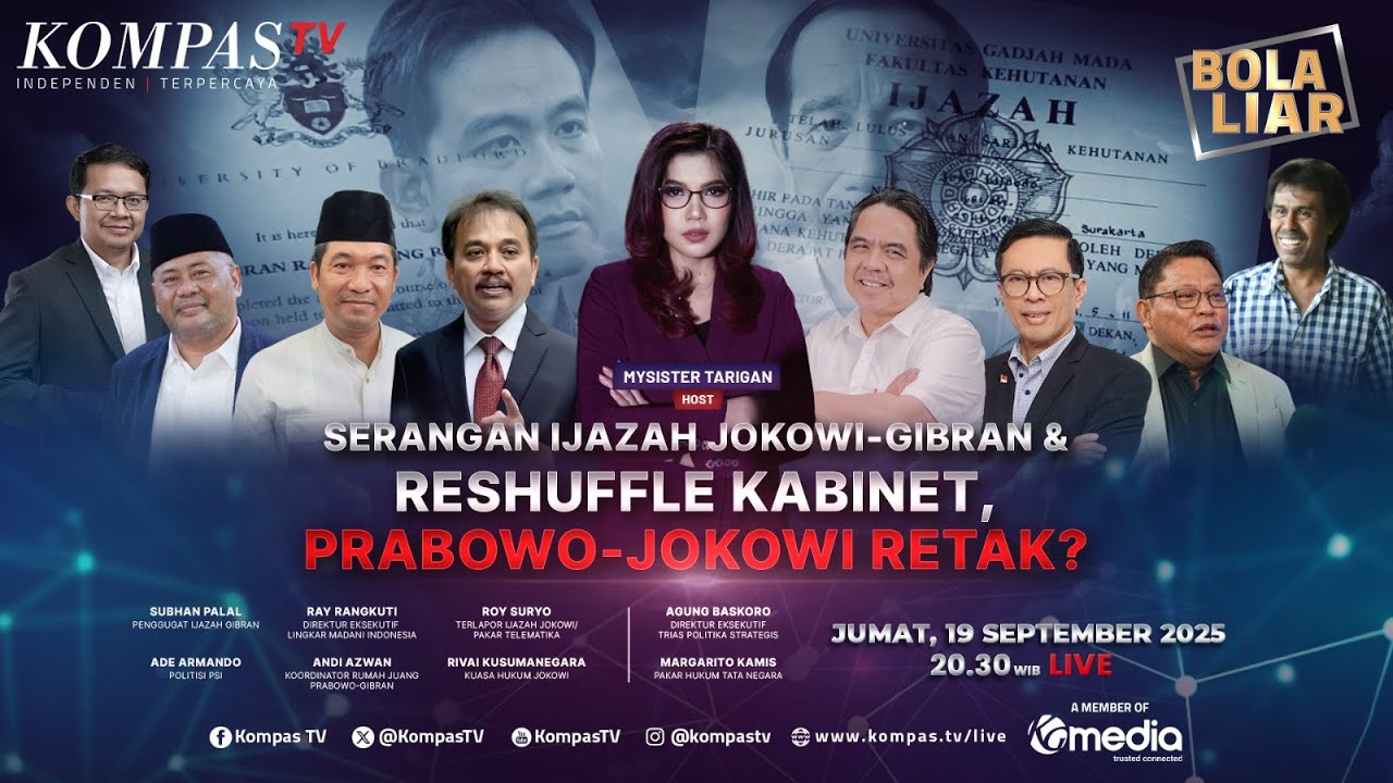 LIVE - Serangan Ijazah Jokowi-Gibran & Reshuffle Kabinet, Prabowo-Jokowi Retak? | BOLA LIAR