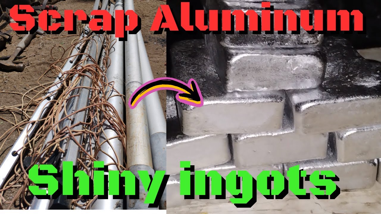 Melting some scrap aluminum - ASMR - Trash to treasure - Aluminum - Scrapping