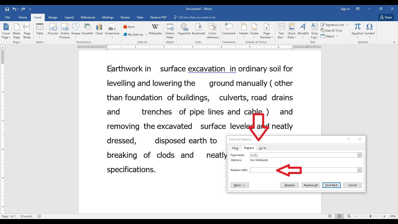 How to Remove All Extra Spaces in between Words (MS Word 03-16)