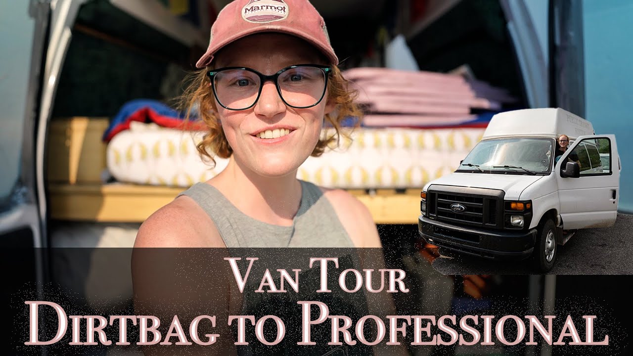 Quick VAN TOUR | High-top Ford Econoline with 316,000 miles | Solo Female #vanlife