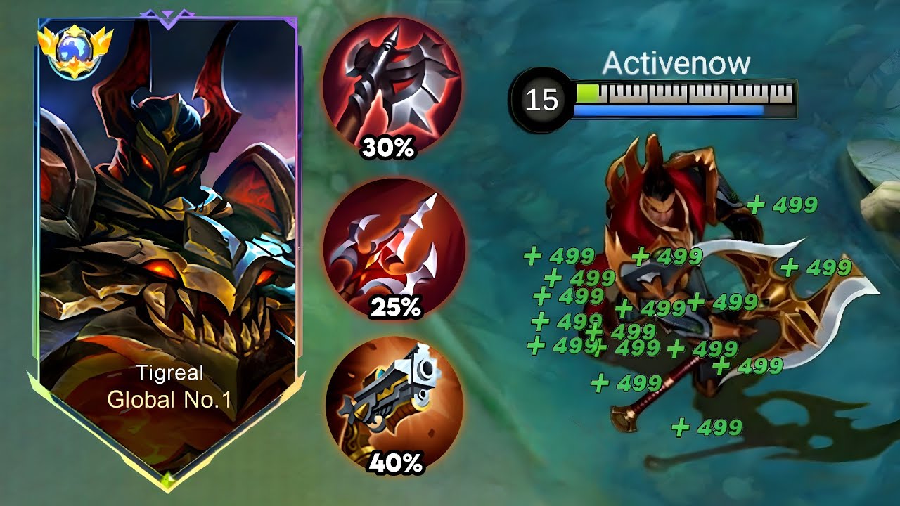GLOBAL TIGREAL UNLIMITED REGEN AND LIFESTEAL HACK!! ( best fighter in mobile legends )