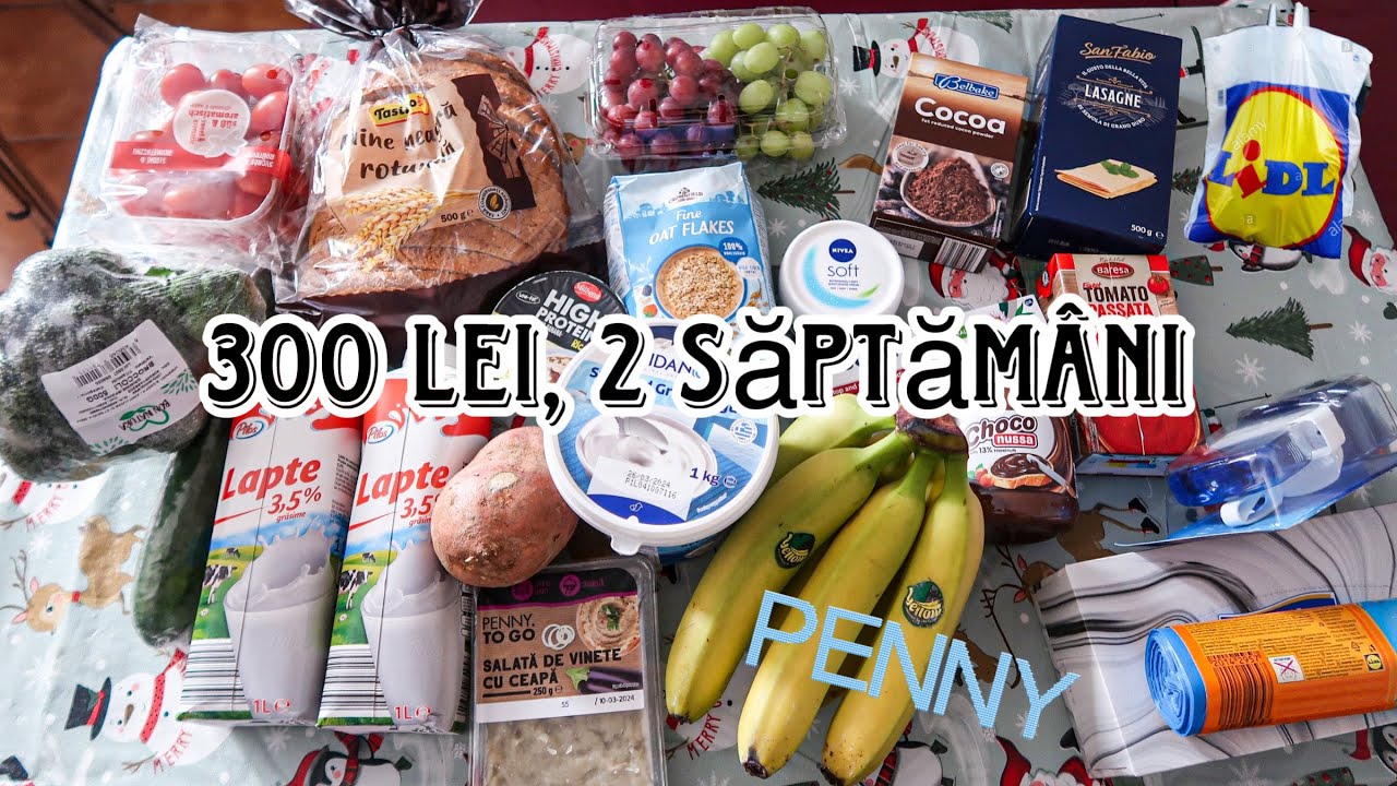Ce cumpărături alimentare am făcut din Penny și Lidl cu 300 lei pentru 2 săptămâni 💜