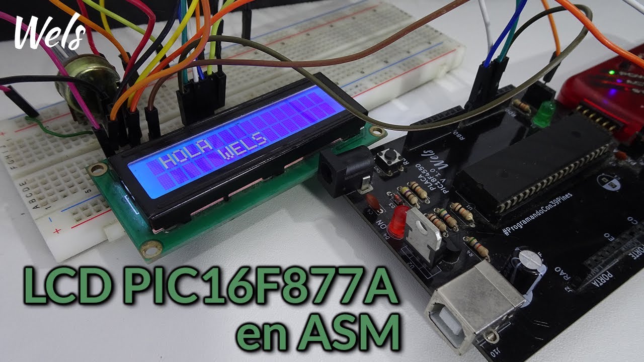 LCD con el PIC16F877A en ASM- Tutorial PIC16F877A - Wels Theory
