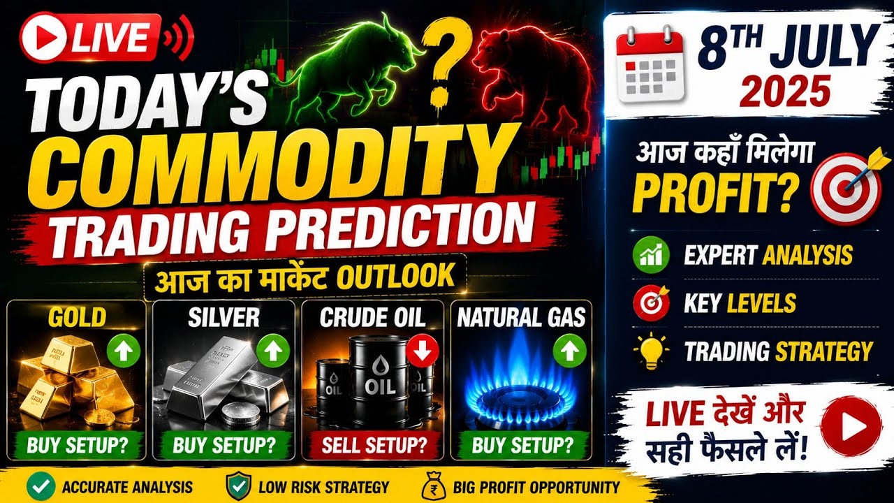 🚨 Commodity Market Prediction Today | Gold, Silver, Crude Oil & Natural Gas | आज का ट्रेडिंग सेटअप