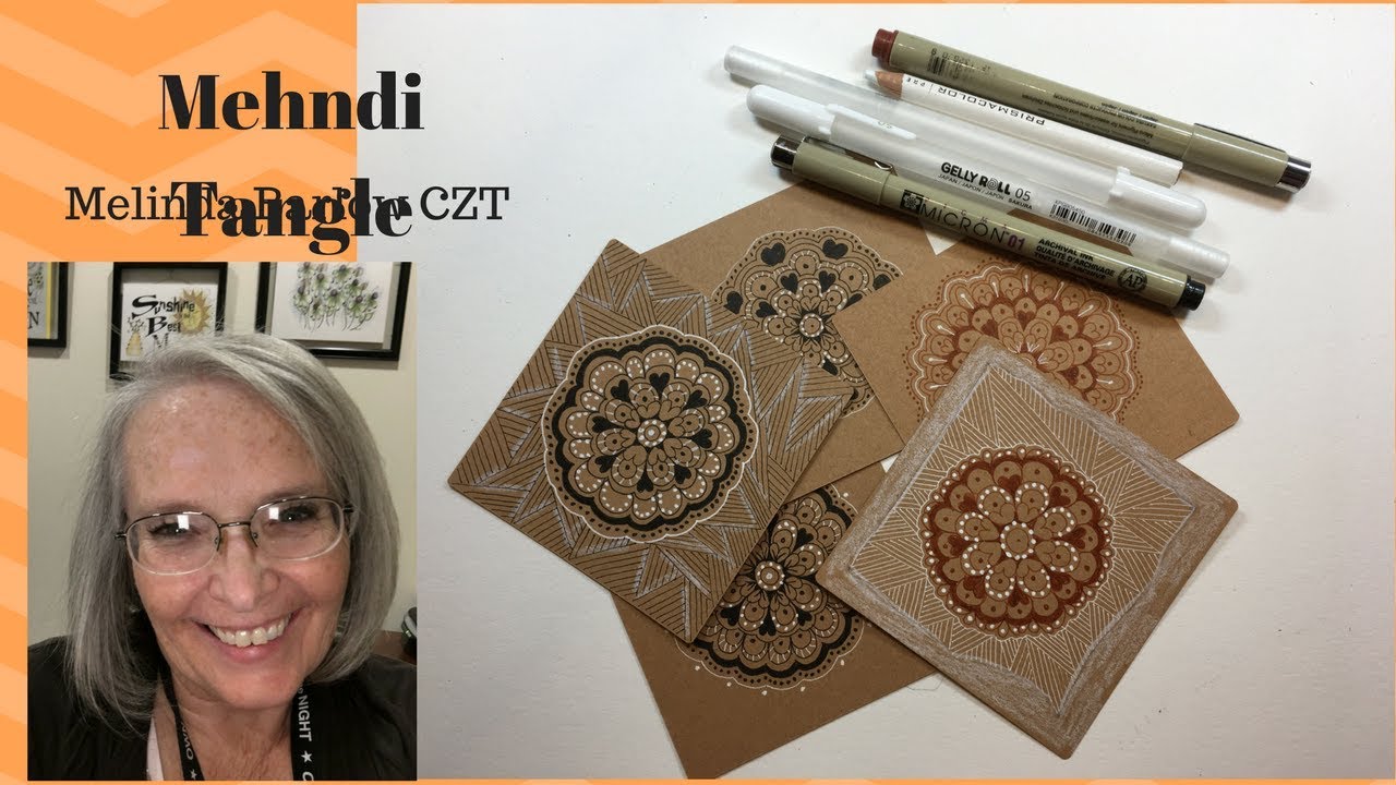 Mehndi Blossom Tangle Pattern Lesson # 265