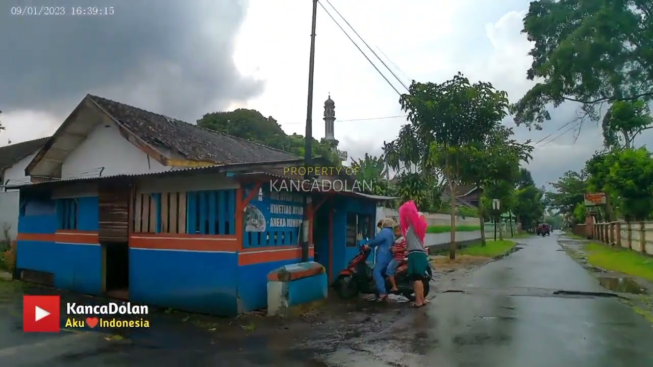 Suasana Kota Grabag Magelang 2023 setelah hujan